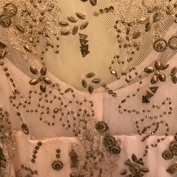 Anthropologie silk and lace dress. 12 - Picture 6 of 7